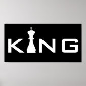 Cool King Typography Chess Player Poster (Voorkant)