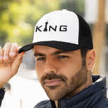 Cool King Typography Chess Player Trucker Pet<br><div class="desc">Een cool eenvoudig ontwerp voor degenen die van schaken houden.</div>