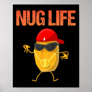 Cool Kip Nugget Kunst Voor Jongens Kids Kip Nugget Poster