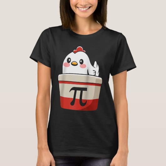Cool Kip Pot Pi Symbool Wiskunde voor Leraren Stud T-shirt (Voorkant)