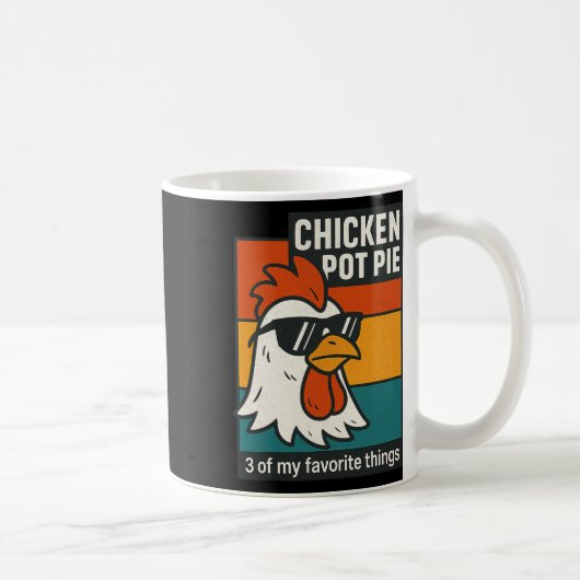 Cool kip pot pie grappige retro humor koffiemok (Rechts)