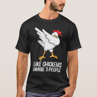 Cool Kip Voor Mannen Vrouwen Dabbing Gedomesticeer T-shirt