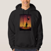 Cool Kite Builder Dad Dad Playing Kite In Sunset Hoodie (Voorkant)