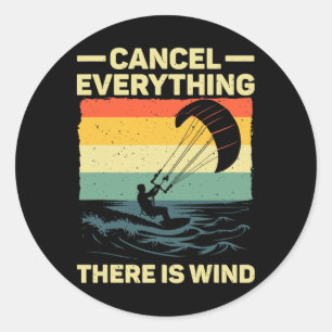 Cool Kitesurfen Kunst Voor Mannen Vrouwen Kite Sur Ronde Sticker