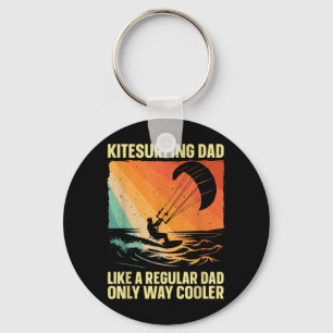 Cool Kitesurfen Kunst voor Vader Mannen Kiteboarde Sleutelhanger