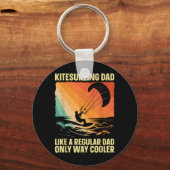 Cool Kitesurfen Kunst voor Vader Mannen Kiteboarde Sleutelhanger (Voorkant)