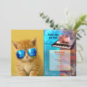 Cool Kitten in zonnebril Kaart (Staand voorkant)