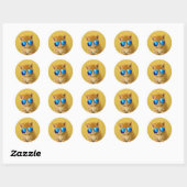 Cool Kitten in zonnebrillen Ronde Sticker (Vel)