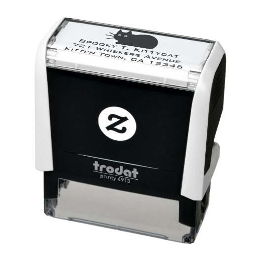 Cool Kitty Cat retouradres Zelfinktstempel Zelfinktende Stempel (Product)