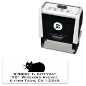 Cool Kitty Cat retouradres Zelfinktstempel Zelfinktende Stempel (In situ)