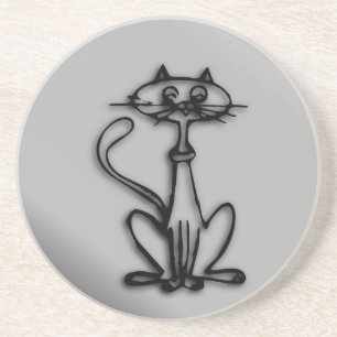 Cool Kitty Cat Zandsteen Onderzetter