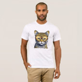 Cool Kitty Kat met Bril T-shirt (Voorkant volledig)