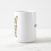 Cool Kitty Kat met een Gepersonaliseerde Bril Koffiemok (Center)