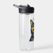Cool Kitty Kat met een Gepersonaliseerde Bril Waterfles (Rechts)