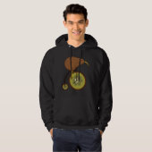 Cool Kiwi Bird on Kiwi Fruit Design Hoodie (Voorkant volledig)