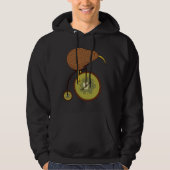 Cool Kiwi Bird on Kiwi Fruit Design Hoodie (Voorkant)