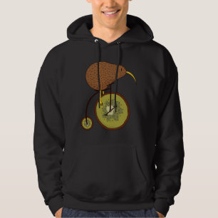 Cool Kiwi Vogel op Kiwi Fruit Ontwerp Hoodie
