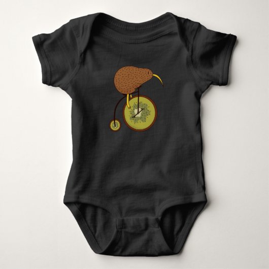 Cool Kiwi Vogel op Kiwi Fruit Ontwerp Romper (Voorkant)