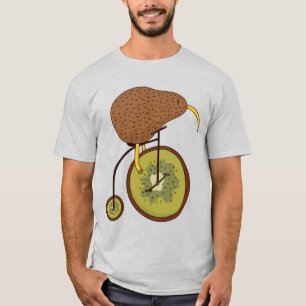 Cool Kiwi Vogel op Kiwi Fruit Ontwerp T-shirt