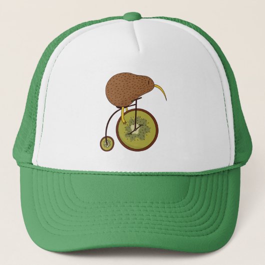 Cool Kiwi Vogel op Kiwi Fruit Ontwerp Trucker Pet (Voorkant)