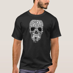 Cool KJV Bijbel Schrift Schedel voor Koning James T-shirt