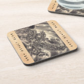 Cool klassiek  japans demon dragon tattoo onderzetter (Linkerzijde)