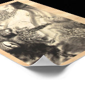 Cool klassiek  japans demon dragon tattoo poster (Hoek)