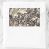 Cool klassiek  japans demon dragon tattoo rechthoekige sticker (Tas)