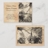 Cool klassiek japans demon dragon tattoo visitekaartje (Voorkant / Achterkant)