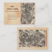 Cool klassiek japans demon samurai gevecht visitekaartje (Voorkant / Achterkant)