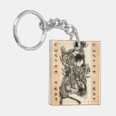 Cool klassiek  japans samura demongevecht sleutelhanger (Voorkant Links)