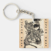 Cool klassiek  japans samura demongevecht sleutelhanger (Voorkant)