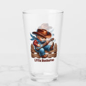 Cool kleine buckaroo tekst cowboy jongens toevoege glas (Achterkant)