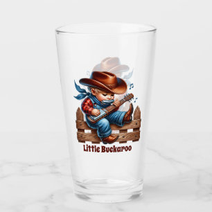 Cool kleine buckaroo tekst cowboy jongens toevoege glas