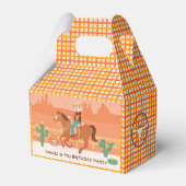 Cool kleine cowboy en paard Verjaardagsfeest Bedankdoosjes (Achterkant)