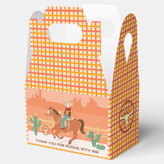 Cool kleine cowboy en paard Verjaardagsfeest Bedankdoosjes (Geopend)