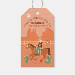 Cool kleine cowboy en paard Verjaardagsfeest Cadeaulabel