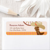 Cool kleine cowboy en paard Verjaardagsfeest Etiket (Insitu)