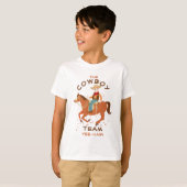 Cool kleine cowboy en paard Verjaardagsfeest T-shirt (Voorkant volledig)