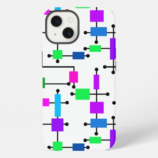 Cool Kleur Raster iPhone Hoesje (Achterkant)