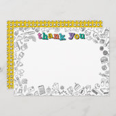 Cool Kleurplaat dank u notitiekaart Kaart (Voorkant / Achterkant)