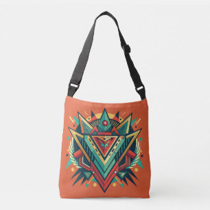 Cool & Kleurrijk Abstract Geometrisch Tribal Desig Crossbody Tas