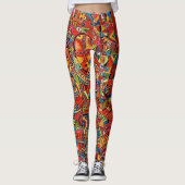 Cool Kleurrijk Afrika Etnisch Afrikaans Design Pat Leggings (Voorkant)