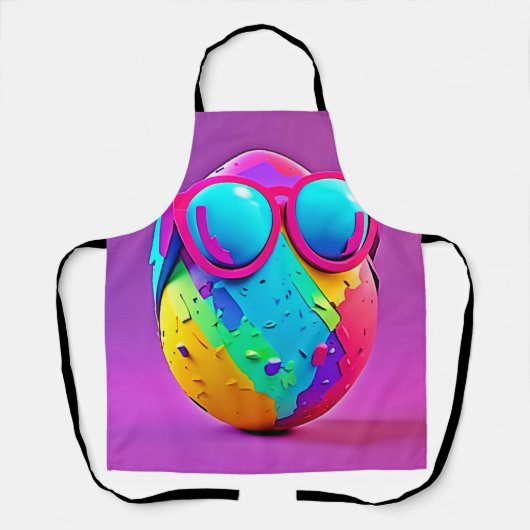 Cool Kleurrijk Ei Schort (Voorkant)