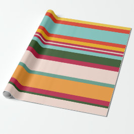 Cool-, kleurrijk- en tekenpatroonpatroon cadeaupapier