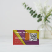 Cool Kleurrijk Schilder QR Code Logo Visitekaartje (Staand voorkant)