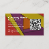 Cool Kleurrijk Schilder QR Code Logo Visitekaartje (Voorkant)