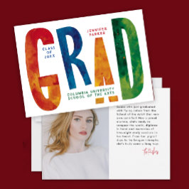 Cool Kleurrijke Abstracte Afstuderen Fototypografi Aankondiging