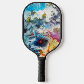 Cool & Kleurrijke Abstracte Kunst Pickleball Paddle (Achterkant)