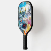 Cool & Kleurrijke Abstracte Kunst Pickleball Paddle (Links)